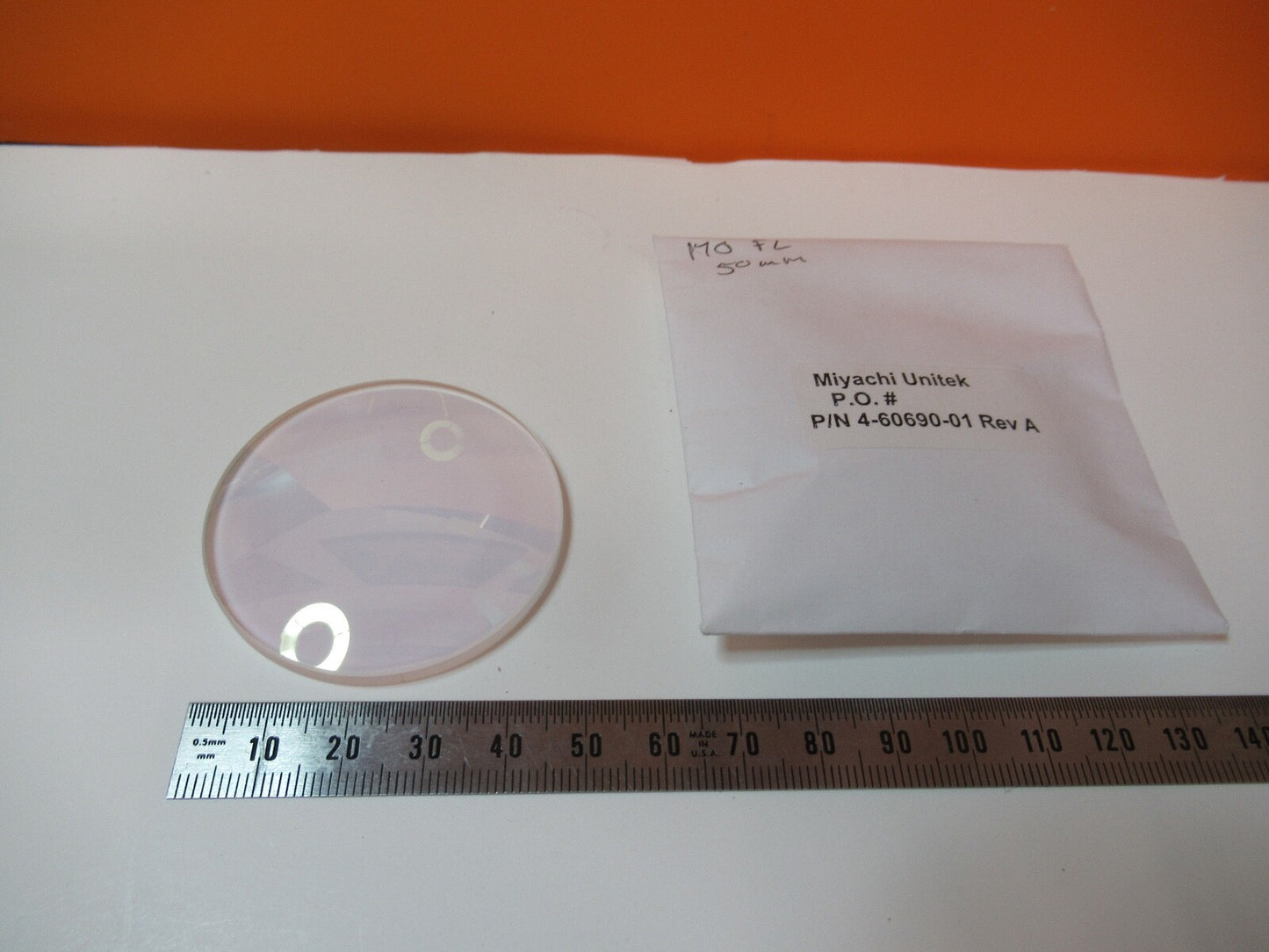 Optical Miyachi Unitek 4-60690-01 Lens 50mm Fl Optics