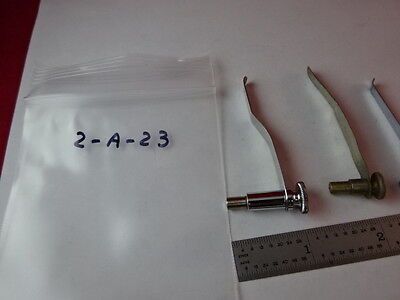 LOT 3 EA CLIPS FOR MICROSCOPE STAGE PART AS IS &2-A-23