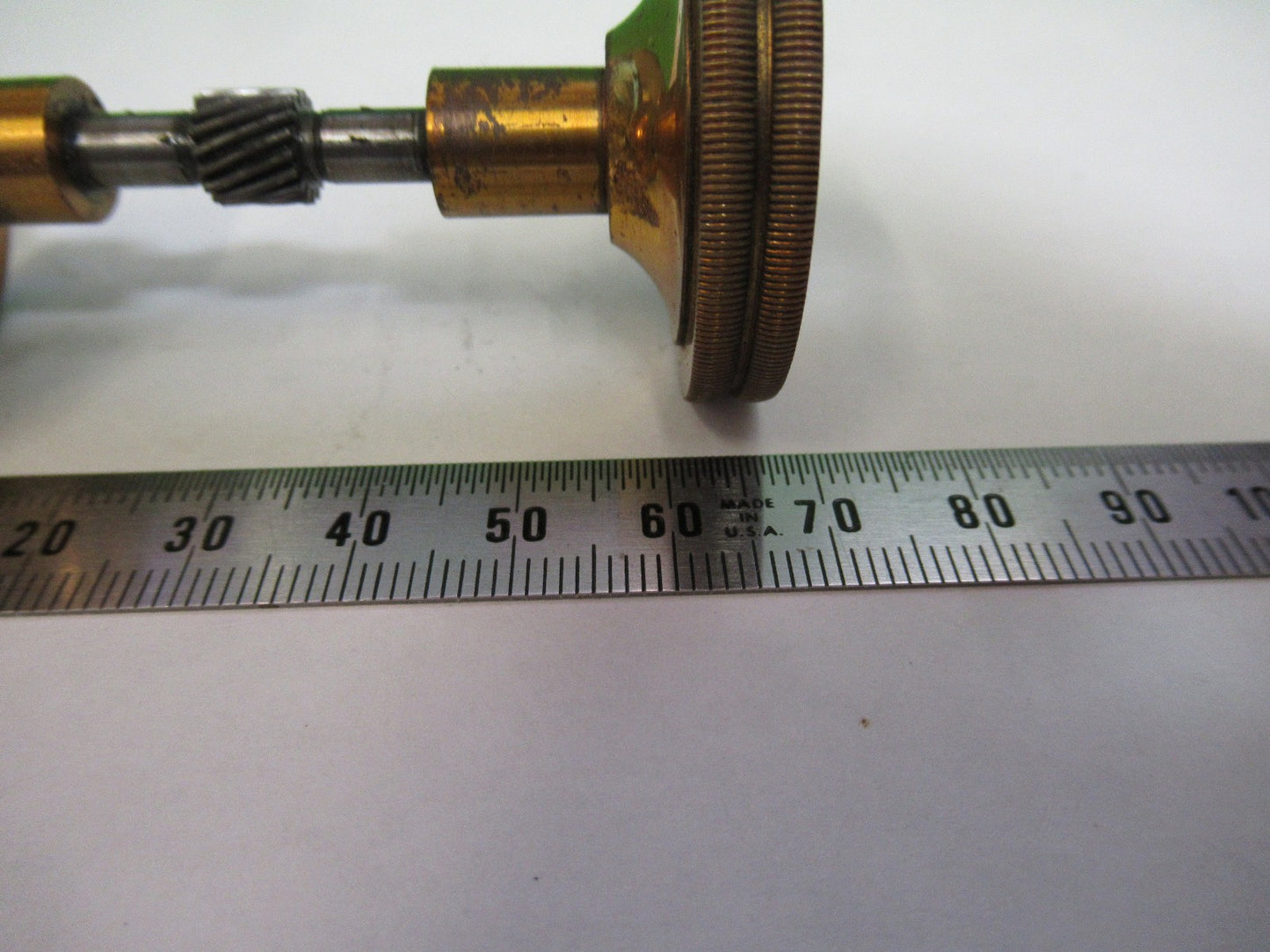 ANTIQUE BAUSCH LOMB BRASS KNOBS ASSEMBLY MICROSCOPE PART AS PICTURED  V1-A-13