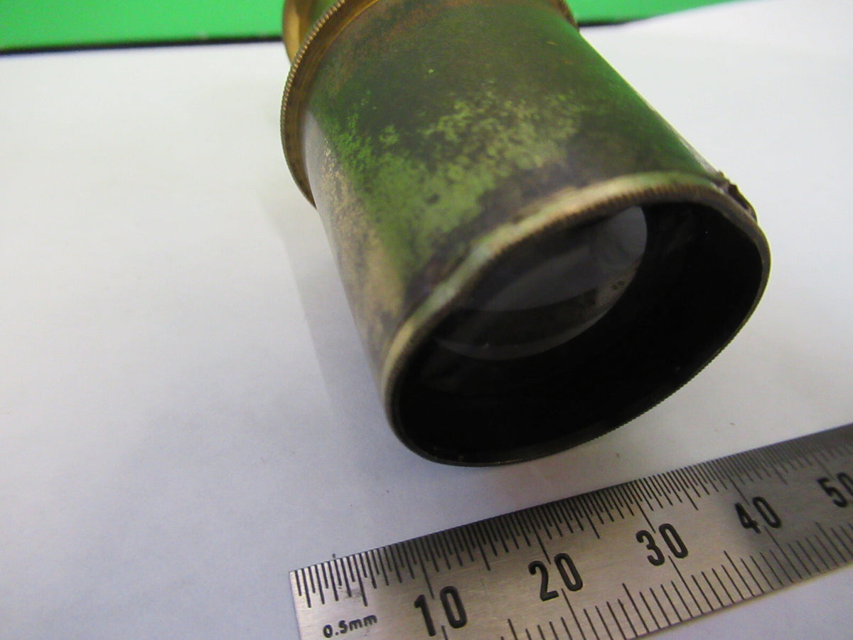 FOR PARTS ANTIQUE LONDON BRASS EYEPIECE LENS MICROSCOPE PART AS PICTURED X6-A-95