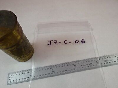 EMPTY ANTIQUE MICROSCOPE OBJECTIVE CONTAINER E LEITZ BRASS AS IS B#J7-C-06