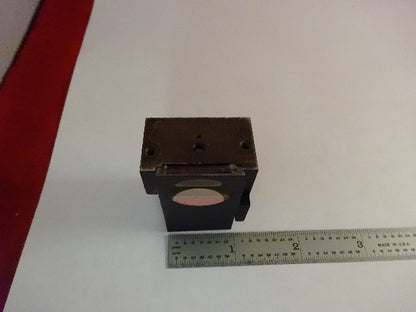 GLASS PRISM OLYMPUS JAPAN HEAD OPTICS MICROSCOPE PART AS IS &2-A-08