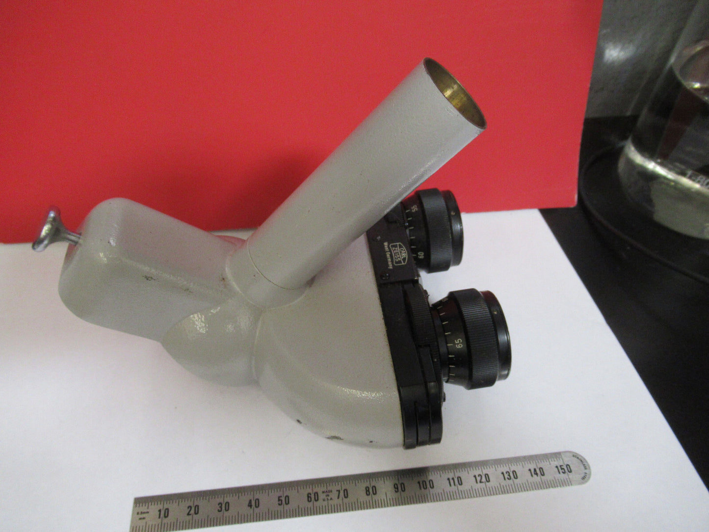 MIKROSKOPTEIL ZEISS DEUTSCHLAND TRINOKULARKOPFOPTIK WIE ABGEBILDET #81-B-18