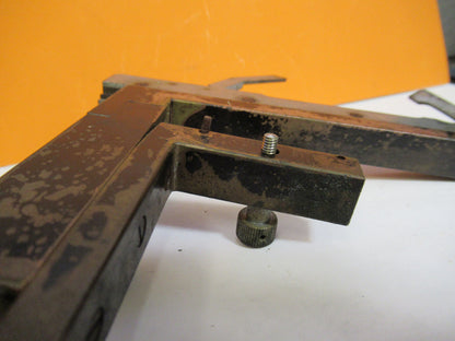 ANTIQUE REICHERT AUSTRIA STAGE XY HOLDER MICROSCOPE PART AS PICTURED Y4-A-125