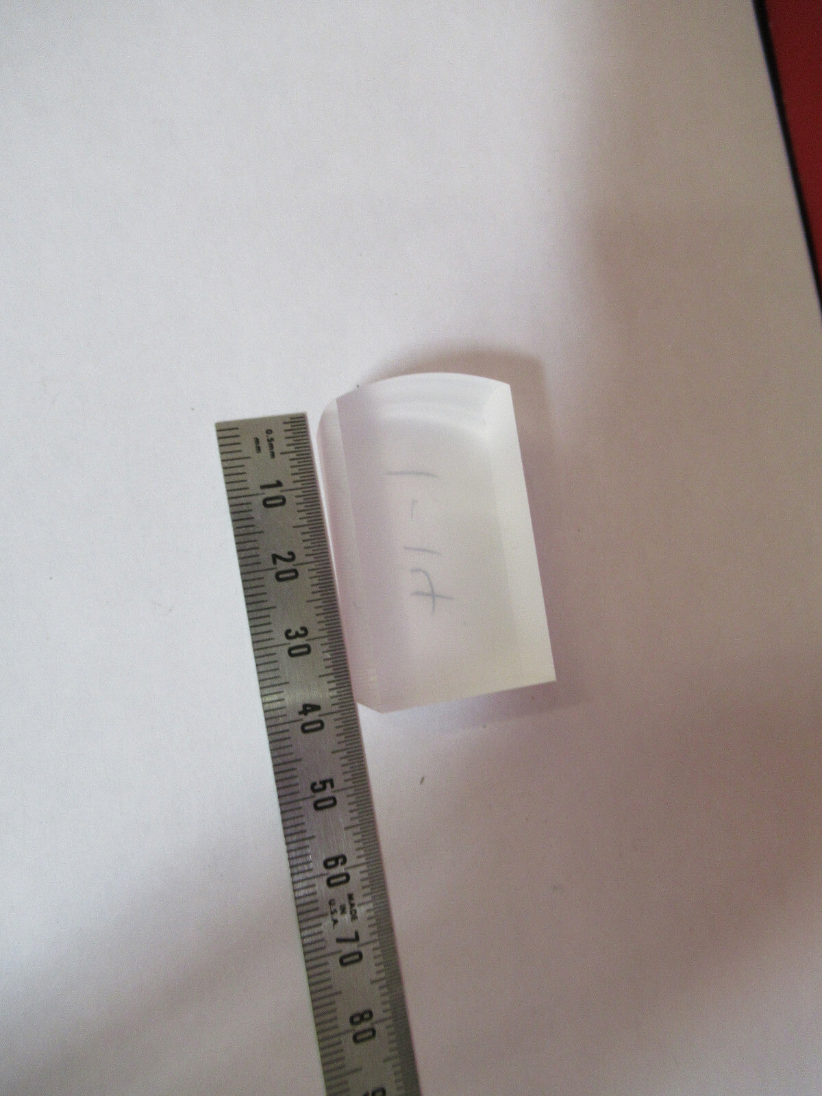 OPTICAL RECTANGULAR CONVEX LENS UNCOATED OPTICS  AS PICTURED T1-A-74