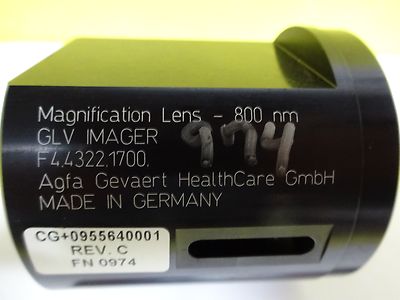Optical Magnification Lens Glv Imager Agfa Germany Optics