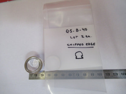 OPTICAL LOT 2 EA HIGHLY CONVEX LENS PL-CX chipped edges AS PICTURED Q5-B-40