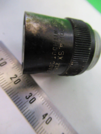 BAUSCH LOMB 8X EPI OBJECTIVE /215 LENS MICROSCOPE PART AS PICTURED 8X-A-40