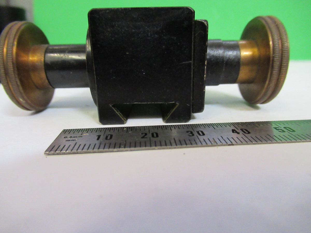 ANTIQUE BAUSCH LOMB MICRO STAGE KNOBS BRASS MICROSCOPE PART AS PICTURED S7-A-08