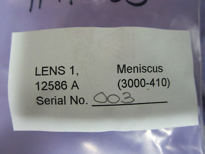 OPTICAL LENS MENISCUS 12586A LASER OPTICS #11-25 BIN#11