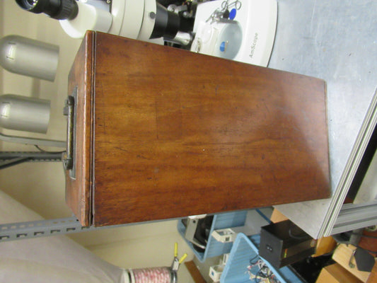 Antique Watson UK empty Wood Case Old British Microscope Part
