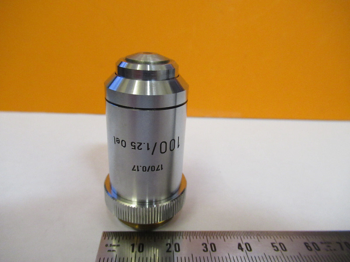 LEITZ WETZLAR 100X /170 OBJECTIVE LENS OPTIC MICROSCOPE PART AS PICTURED Y3-A-87