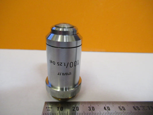 Ernst Leitz Wetzlar 100X /170 Objective Lens Optic Microscope Part