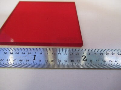 OPTICAL GLASS RED FILTER OPTICS 610nm AS PICTURED &3-FT-X14