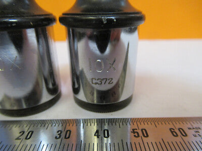 PAIR 10X SPENCER AO VINTAGE EYEPIECE OCULAR MICROSCOPE PART AS PICTURED #P4-A-05