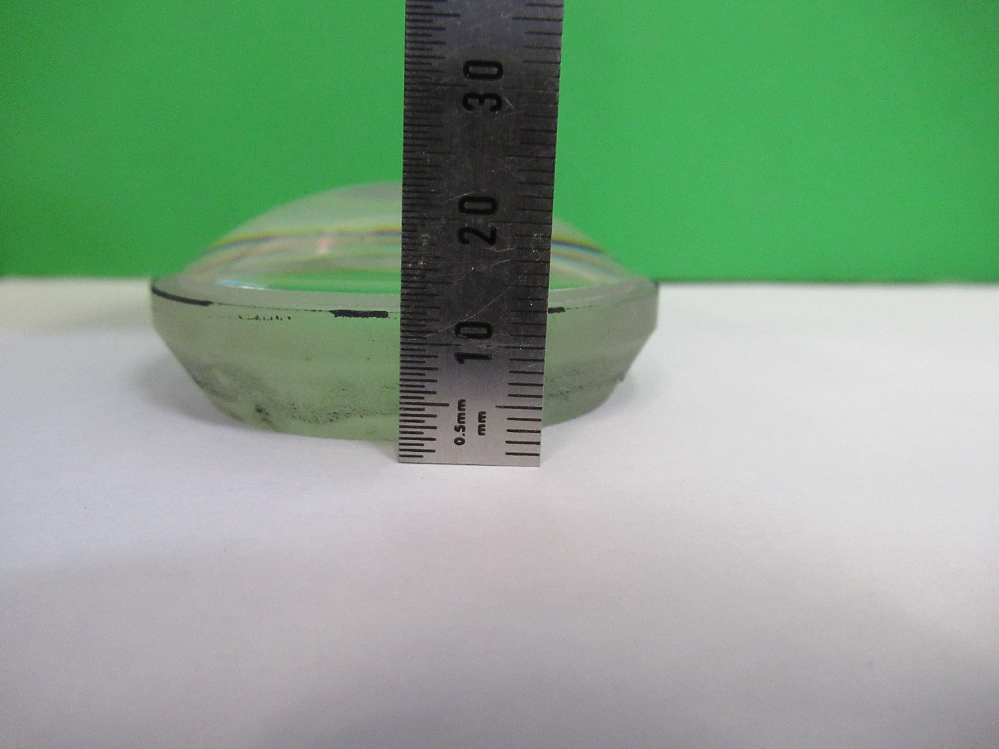 OPTICAL CONVEX CONCAVE LENS THICK GLASS MIL SPEC OPTICS AS PICTURED V3-A-07