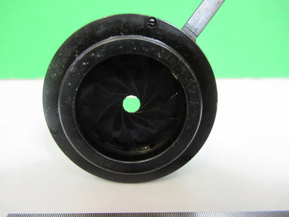 SPENCER AO ANTIQUE CONDENSER +IRIS OPTICS MICROSCOPE PART AS PICTURED 80-B-17