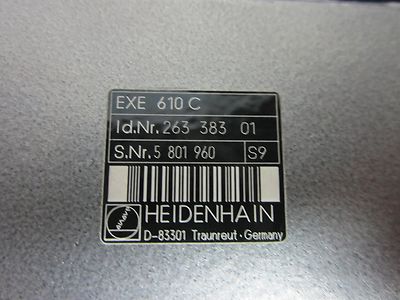 HEIDENHAIN EXE 610C PULSE SHAPER 26338301 GERMANY AS IS BIN#J3-01