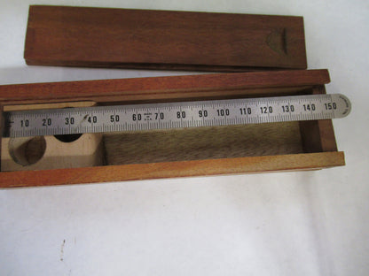 ANTIQUE ERNST LEITZ MINI WOOD BOX DRAWER MICROSCOPE PART AS PICTURED  X2-A-99