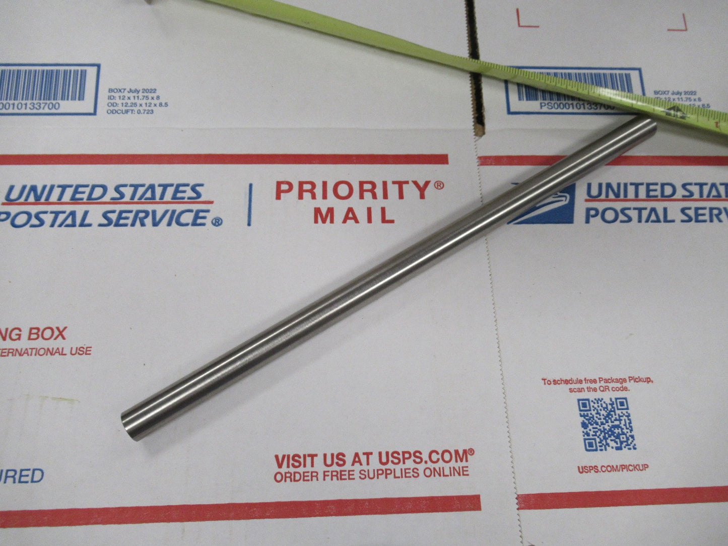 TUNGSTEN 97%  rod 12" long 0.5"diameter HEAVY METAL WOLFRAM AS PICTURED W3-C-25