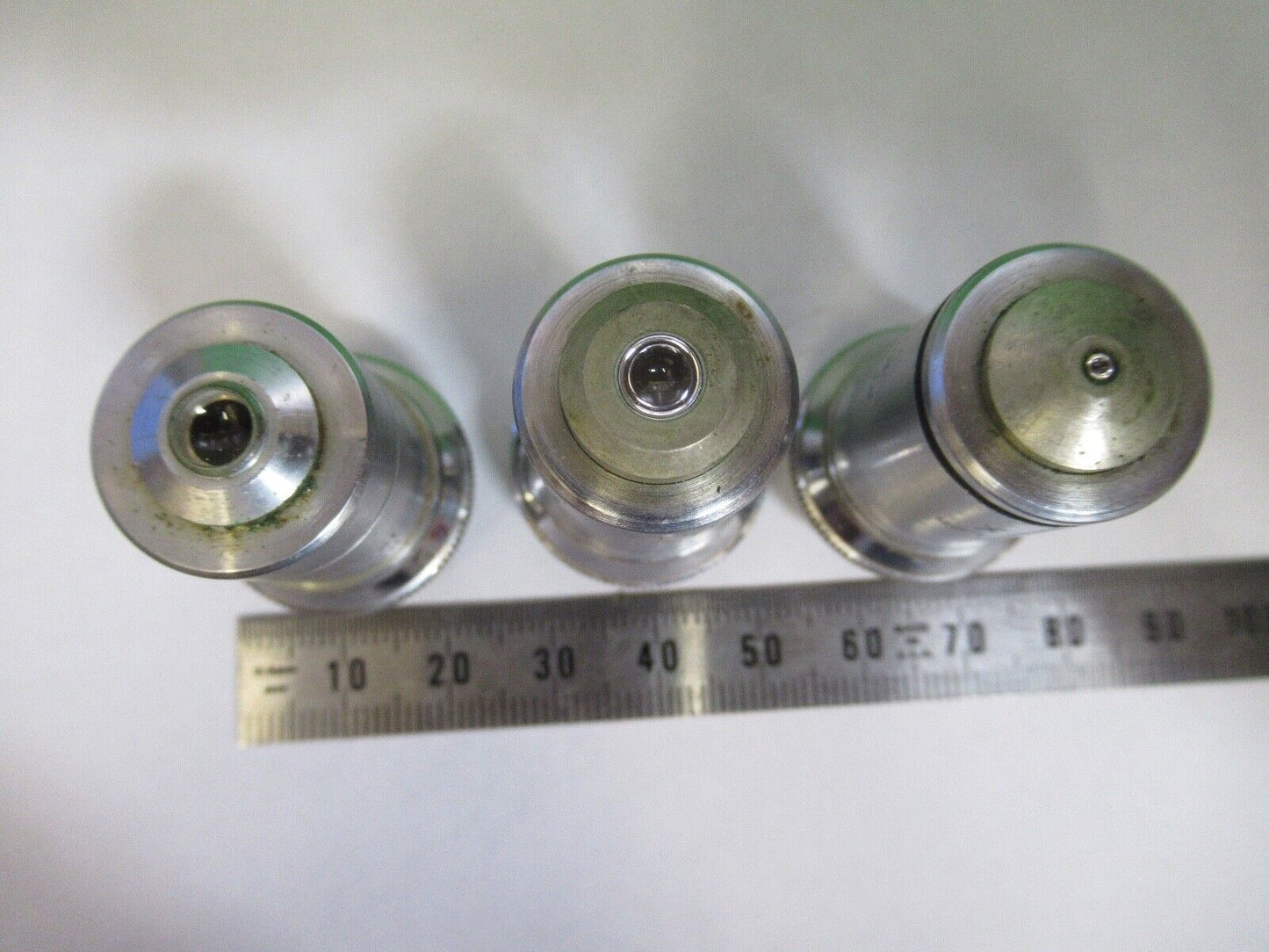 LOT OBJECTIVES BAUSCH LOMB OPTICS  MICROSCOPE PART AS PICTURED Q7-B-11