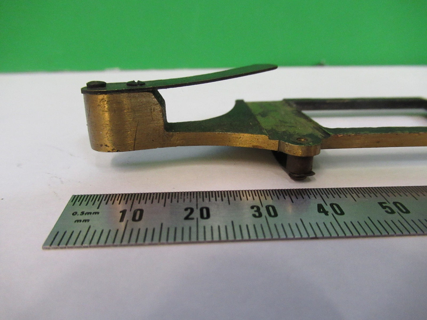 ANTIQUE BRASS BECK UK STAGE SPECIMEN MICROSCOPE PART AS PICTURED Y3-B-08