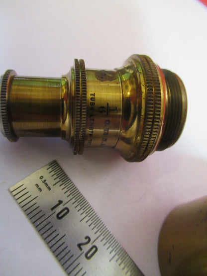 Antique Brass Bausch & Lomb Objective 1/6 Microscope Part