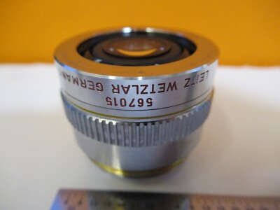 LEITZ LEICA OBJECTIVE 567015 PL FLUOTAR 10X OPTICS MICROSCOPE PART &H8-B-11