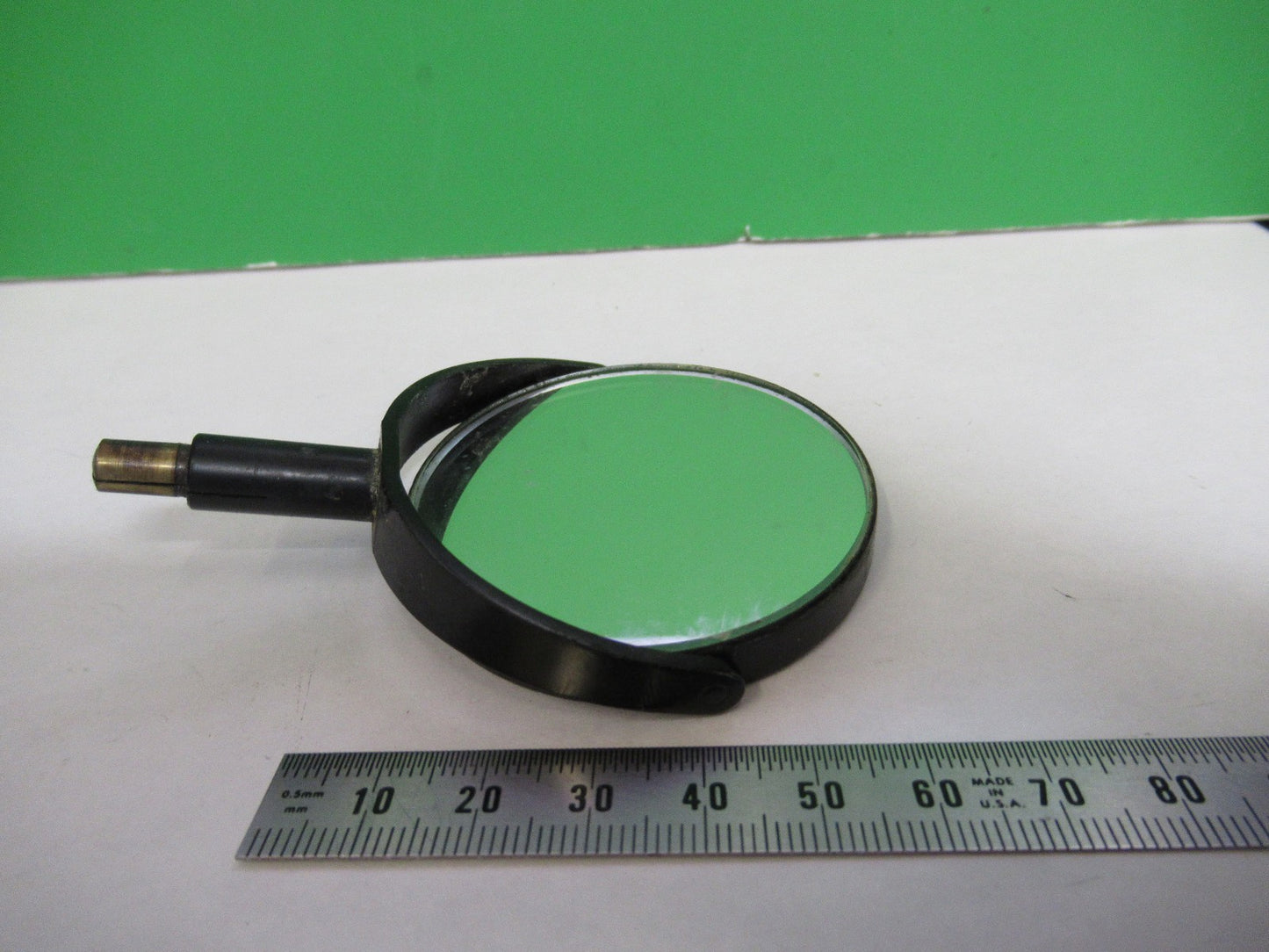 ANTIQUE BAUSCH LOMB MIRROR ASSEMBLY MICROSCOPE PART AS PICTURED T3-B-33