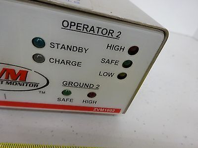 SCCN ANTI STATIC ESD MONITOR ZVM ZERO VOLT DUAL STATION AS PICTURED BIN#TC-2