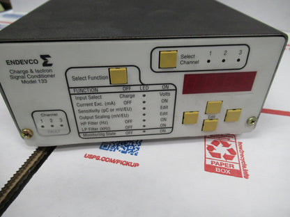 MEGGITT ENDEVCO 133 CHARGE ICP SIGNAL CONDITIONER for ACCELEROMETER TEST AS PIC