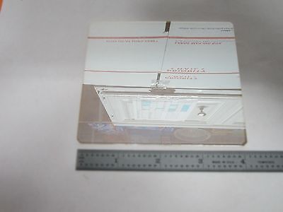 OPTICAL GLASS PLATE LEITZ STAGE MICROSCOPE 4x3-1/2 MICROSCOPE OPTICS BIN#K1-17
