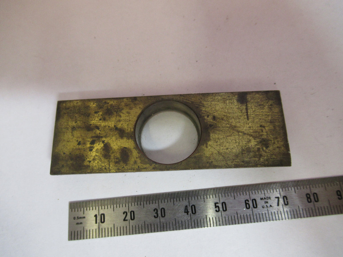 ANTIQUE BRASS COMPRESSORIUM STAGE LONDON MICROSCOPE PART AS PICTURED F8-A-39