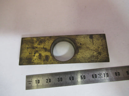 ANTIQUE BRASS COMPRESSORIUM STAGE LONDON MICROSCOPE PART AS PICTURED F8-A-39