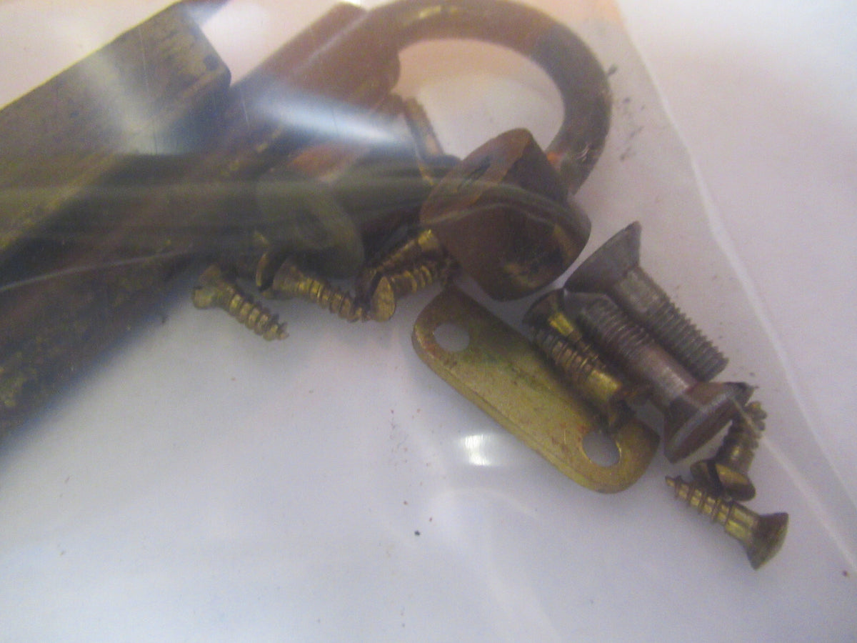 ANTIQUE BRASS BAUSCH LOMB LOT LOCK NO/ KEY MICROSCOPE PART AS PICTURED Y2-A-60