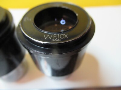 Olympus Japan Pair Bi WF10X Eyepiece Microscope Optics