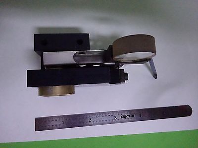MICROSCOPE PART OPTICAL PART SLIDER ?? OPTICS AS IS BIN#Y2-17