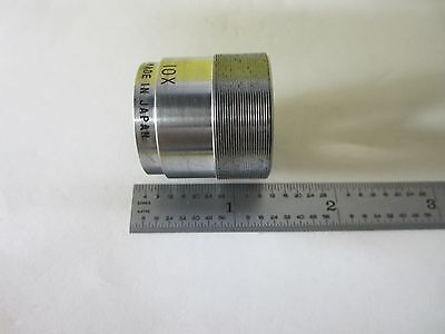 FOR PARTS MICROSCOPE OBJECTIVE JAPAN 10X OPTICS AS IS BIN#31-B-22