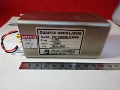 WENZEL MITEQ 5 MHz LOW PHASE NOISE QUARTZ OSCILLATOR FREQUENCY STANDARD #6V-A-32