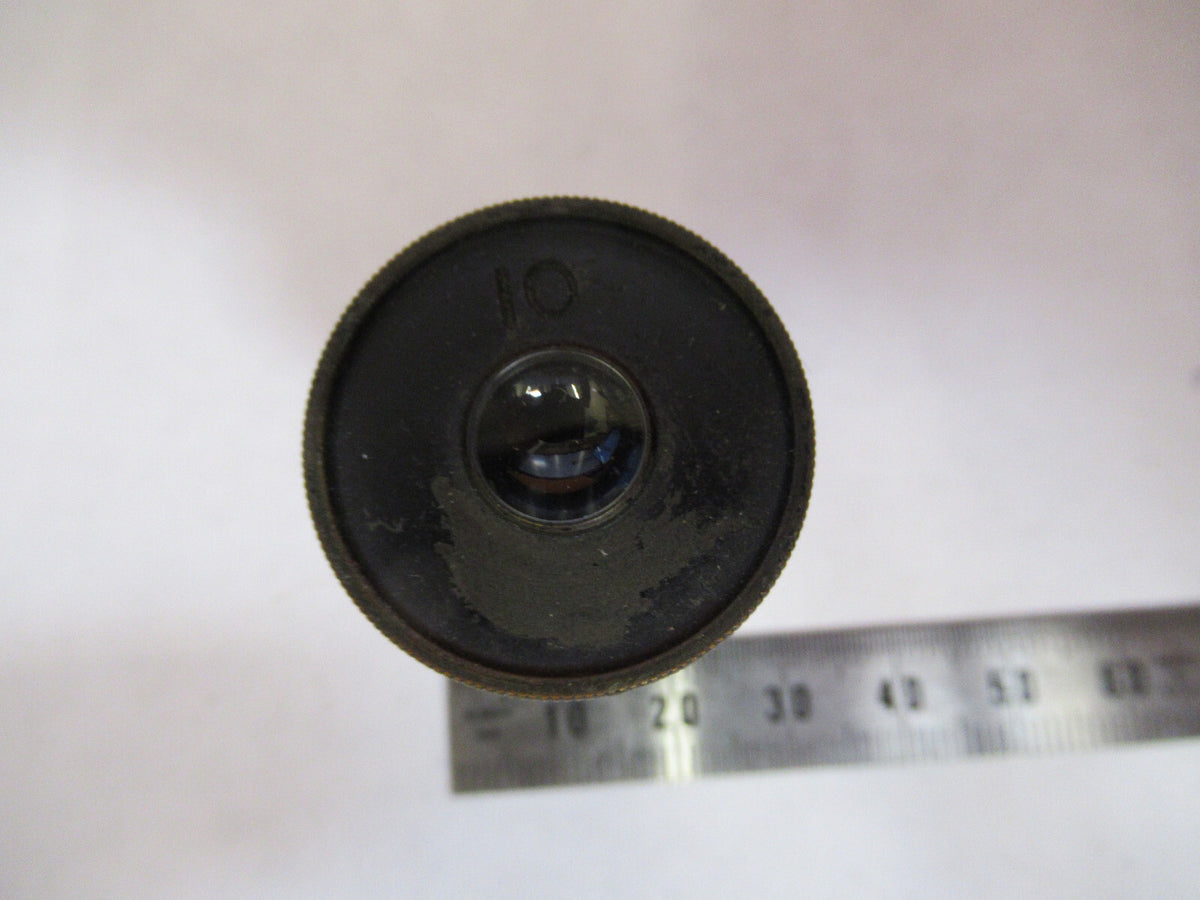 ANTIQUE BAUSCH LOMB 10X EYEPIECE OPTICS MICROSCOPE PART AS PICTURED Y1-A-60