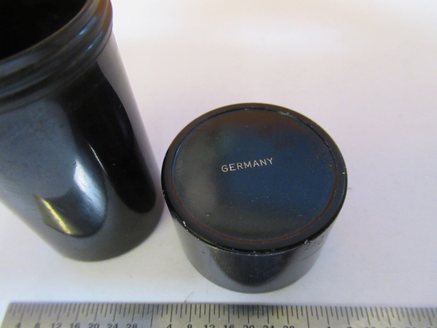 EMPTY OBJECTIVE CAN UNKNOWN MAKER MICROSCOPE PART PICTURED &FT-1-A-25