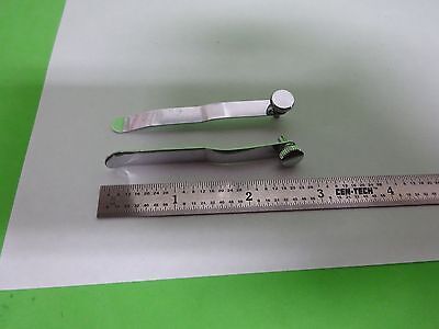 MICROSCOPE PART CLIPS for stage table AS IS BIN#Y4-13