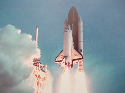 Collectable Print Space Shuttle Taking Off Nasa Vintage Reproduction