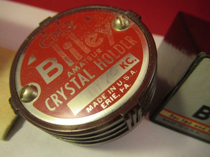 Vintage 1940's Quartz Crystal Bliley Electric Co. CM2 Frequency 1970 Kc + Box