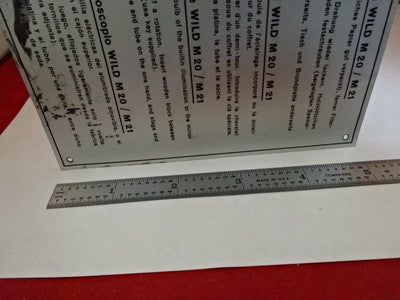 Microscope Part Aluminum Plate Wild Swiss M20 M21 from Wood Box
