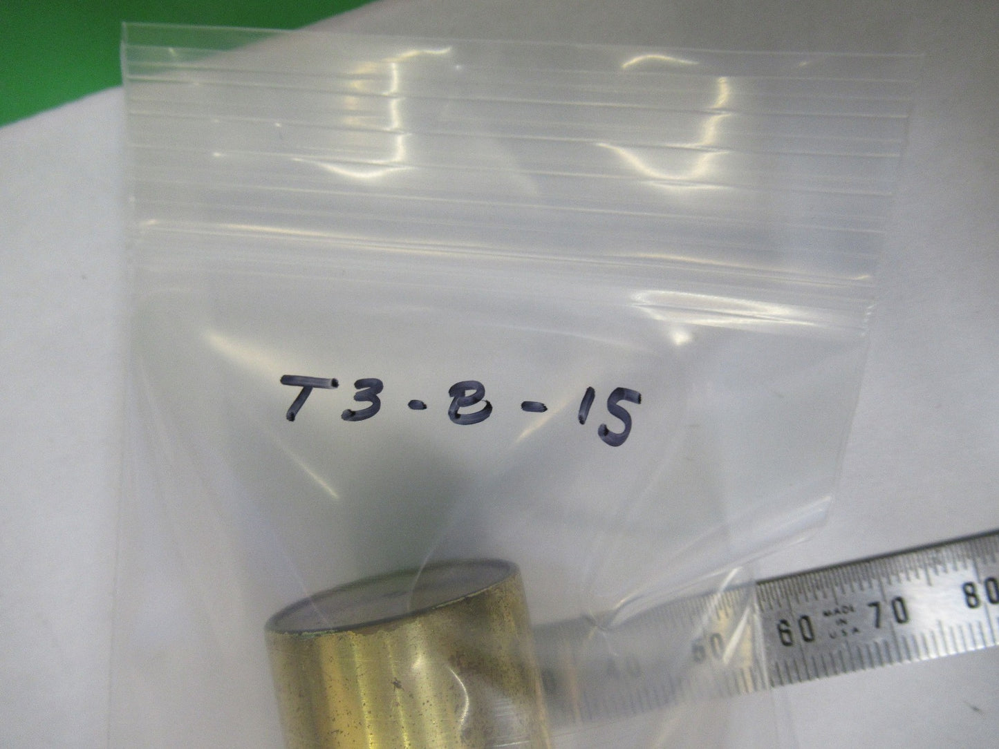 ANTIQUE BRASS EMPTY CARL ZEISS 3mm OBJECTIVE CANISTER MICROSCOPE PART T3-B-15