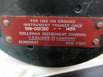 FOR PARTS ALTIMETER ALT KOLLSMAN 919-012020 AIRCRAFT TRAINER AS PICTURED C1-A-21