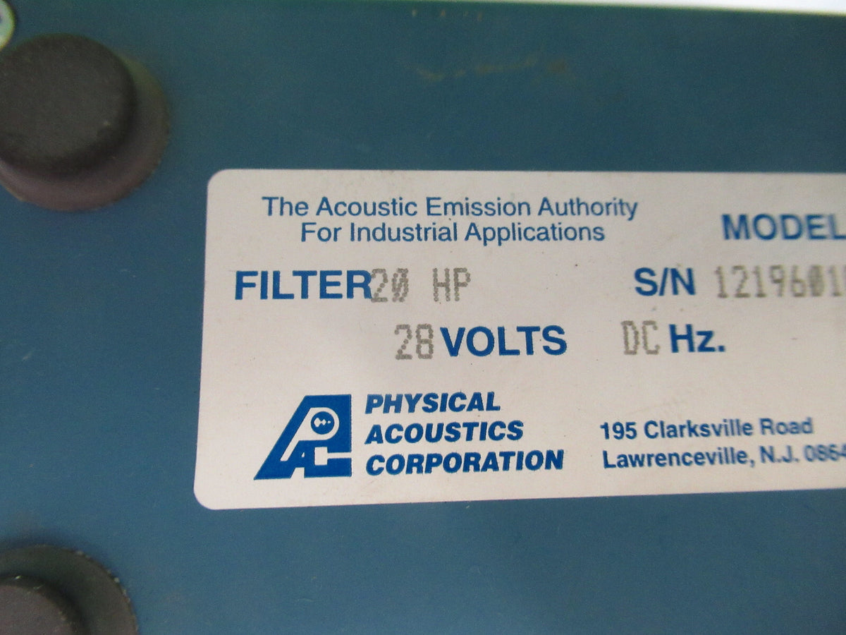 PHYSICAL ACOUSTIC EMISSION CORP AE 1220A PRE-AMPLIFIER SENSOR AS PICTURE R9-A-06