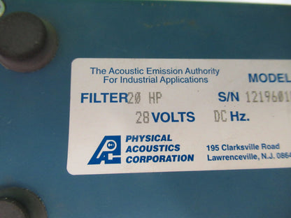 PHYSICAL ACOUSTIC EMISSION CORP AE 1220A PRE-AMPLIFIER SENSOR AS PICTURE R9-A-06