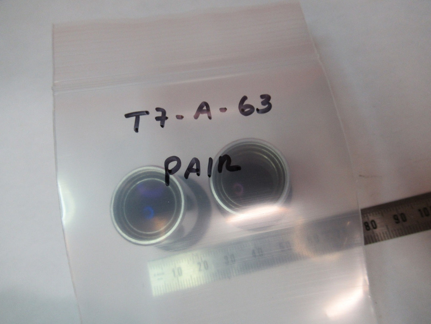 WILD HEERBRUGG SWISS 10X EYEPIECE PAIR MICROSCOPE PART AS PICTURED T7-A-63